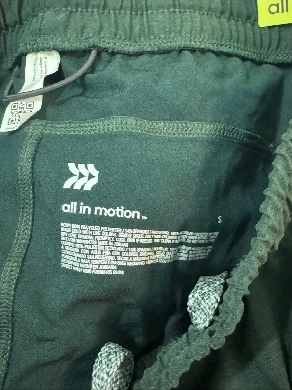All in motion Men's Elastic Waist Athletic Shorts - Forest Green‎